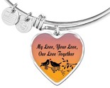 Love our love together heart stainless steel or 18k gold bracelet bangle 79 eylg 1 thumb155 crop