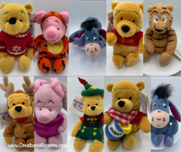 Winnie The Pooh Disney Store Mini Bean Bag Plush Stuffed Animal Lot of 10 Tigger - $23.74