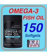 Sports Research Triple Strength Omega-3 Fish Oil 150 Softgels. USA - $860.11 MXN