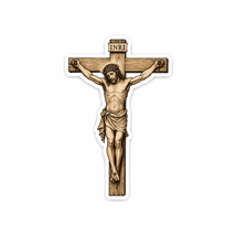 Jesus on the Cross Sticker Vinyl Decal Waterproof Christianity Catholic - $4.50+