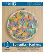Leisure Arts Butterflies 6 Inch Embroidery Kit 49805 - $12.66