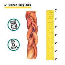 Lof Premium Odor-Free Braided Bully Sticks - 100% Beef Pizzle - £21.43 GBP