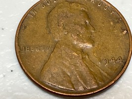 1944 RARE Wheat Penny - No Mint Mark - “L&quot; Rim Error - WWII Penny - £611.11 GBP