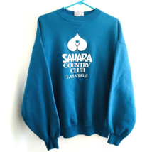 80s Puffy Letter Sweatshirt Sahara Country Club Vegas Resortowels Hanes USA XL - £67.24 GBP