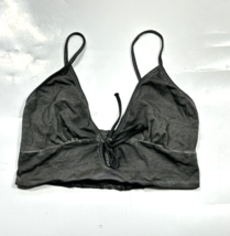 Mustard Seed Gray Bralette Bra Tie Spaghetti Strap Crop Top size Medium ... - £9.72 GBP