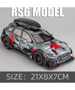 Grey 1:24 Audi RS6 Avant DTM Modified Model Car Diecast Miniature Metal Car - $34.99
