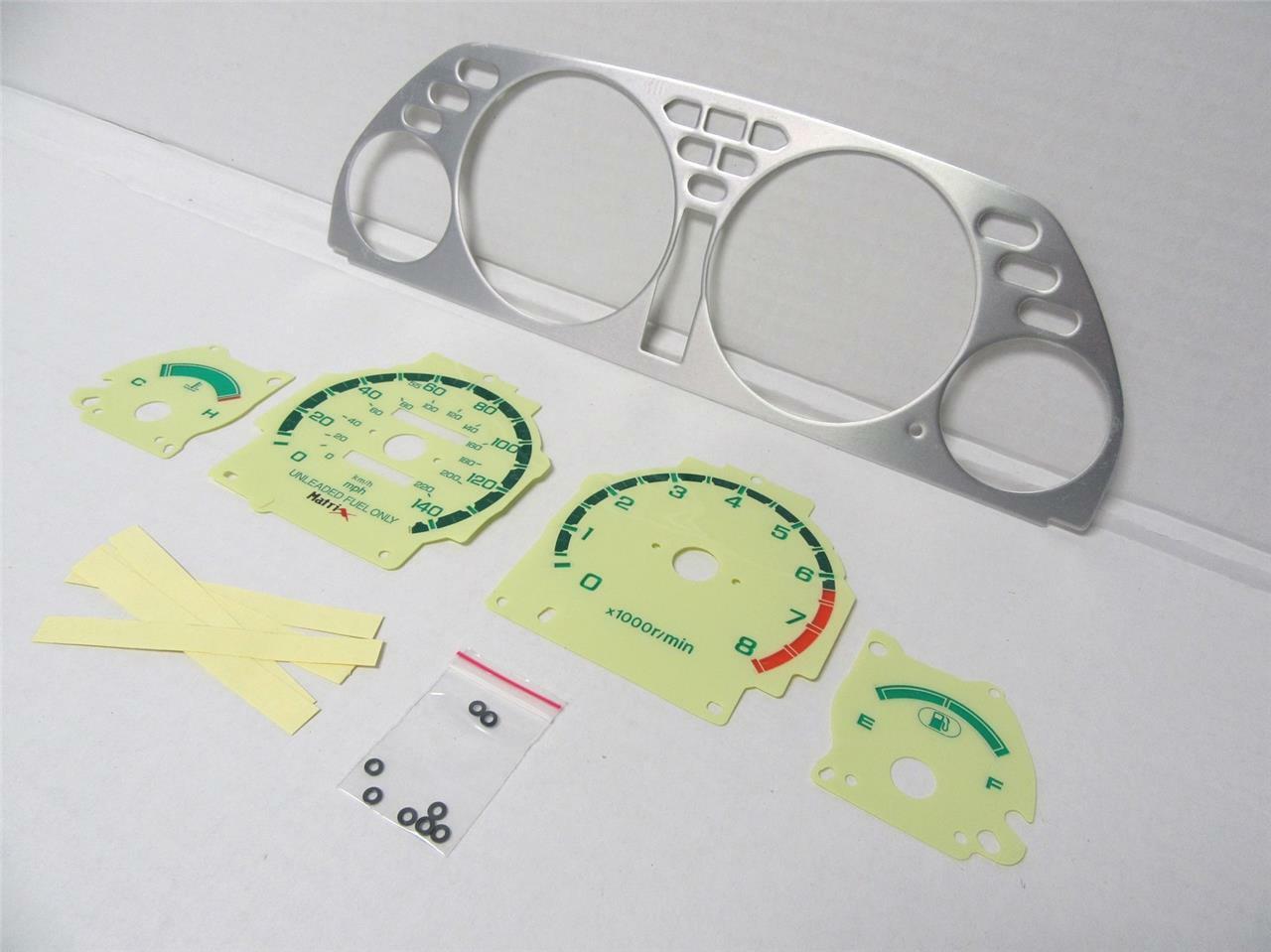 1990-1993 Acura Integra automatic Aluminum Bezel &amp; Glow Through Yelo Fac... - $24.74