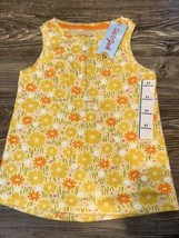 Cat &amp; Jack Floral Tank Top Girls Size 5T Mustard Sleeveless. NWT. Y - $6.93