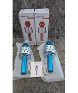 2 x Wireless Bluetooth Handheld Karaoke Microphone Speaker KTV Kids Mic ... - $12.99