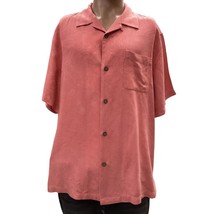 Tommy Bahama Silk Coral Men’s Button Down Shirt, Size L SKU 754 - £11.36 GBP