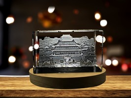 LED Base included | Forbidden City 3D Engraved Crystal Keepsake Souvenir - £31.45 GBP+