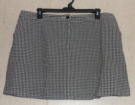 Excellent Womens White Stag Black &amp; White Gingham Check Skort Size 20W - £22.38 GBP