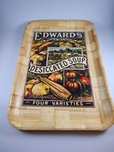 EDWARDS DESICCATED SOUP TRAY WOVEN BAMBOO NEVCO TAIWAN WALL DECOR ADVERT... - £19.36 GBP