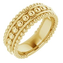 Authenticity Guarantee 
14k Yellow Gold Beaded Ring - £866.11 GBP+