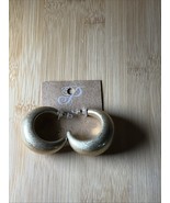 Plunder Design - Matte Gold Thick Hoop Earrings - Free Shipping - $27.42 CAD