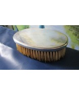 Antique sterling silver military horsehair brush 4 3/4 X 3&quot; - .925 MARKED - $88.54 CAD