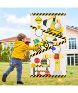 Construction Truck Toss Game Banner With 4 Bean Bags, Excavator Theme Pa... - £20.82 GBP