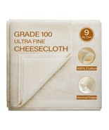 9 Square Feet Grade 100 Cheese Cloths for Straining Reusable, Washable New - $180.68 MXN