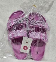 New Shade & Shore Women's Size 5 Floral Purple Magenta Sandals Two Strap Buckle image 2