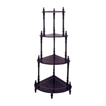 39&quot; Tall Cherry Wood 4-Tier Corner Standing Shelf - $59.99