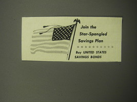 1968 United States Savings Bonds Ad - Join the star-spangled savings plan - £14.60 GBP