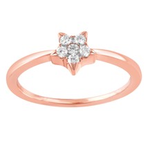 1/5CT TW Diamond Star Cluster Promise Ring in Sterling Silver - £37.56 GBP