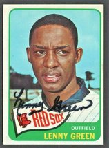 Boston Red Sox Lenny Green Autograph Signed 1965 Topps # 588 - £14.05 GBP