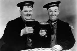Laurel and Hardy Stan &amp; Ollie in Our Relations holding mugs of beer 24x36 Poster - £23.88 GBP
