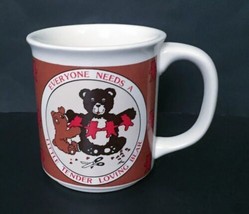 Vintage Whimsical Everyone Needs A Little Tender Loving Bear Coffee Mug Cup - $3.96