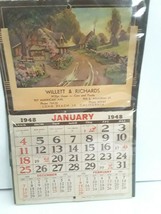 Vintage 1948 California Wall Calendar Willett &amp; Richard Promo Advertisement - £22.28 GBP