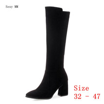 Spring Autumn Women Knee High Boots High Heel Shoes Woman Thigh High Boots Small - £76.17 GBP