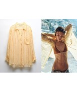$69 NWT ZARA STRIPED POCKET SHEER BLOUSE ZW COLLECTION - S - $60.74 CAD