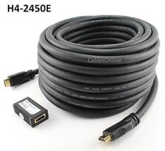 50Ft 24Awg Cl2 Hdmi W/ Ethernet &amp; Audio Cable + Signal Repeater/Booster ... - £120.59 GBP