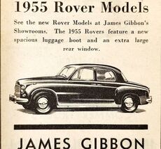 1954 James Gibbon Rover Dealership Scotland Advertisement Automobilia E89G3 - €8,57 EUR