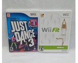 Lot Of (2) Nintendo Wii Family Activity Party Games Wii Fit Just Dance 3 - £21.79 GBP