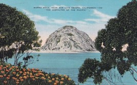 Morro Rock &amp; Bay San Luis Obispo Califonia CA Gibralter Pacific Postcard D40 - £2.35 GBP