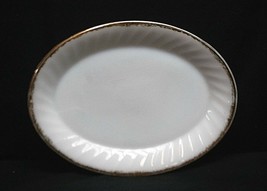 Old Vintage Swirl Golden Anniversary Fire King Oven Ware Under Platter MCM USA - £23.25 GBP