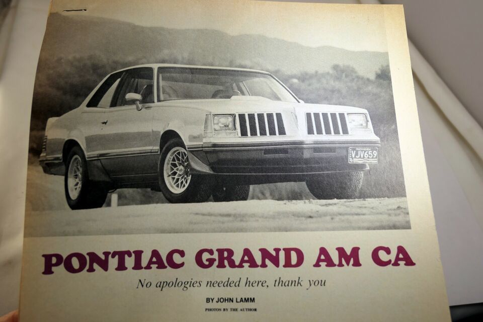 Pontiac Grand Am CA (Road and Track) Magazine clippings advertisement ad - $8.53
