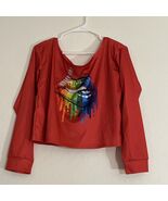 Kaylee Kollection Women’s Dripping Rainbow Lip Bite Top Shirt Midriff La... - €17,17 EUR