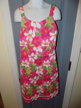 Kc Parker Pink Flower Print Sun Dress Size 12 Girl&#39;s Euc - £17.26 GBP