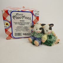 Mary's Moo Moos 159816 "Lucky to Have Each Udder" 1995 Enesco Cow Figurine PBKLC - $14.00