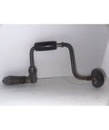 Vintage Ratcheting Brace Hand Drill Wooden Handles, 13.5 Inches, Brown - $15.83