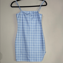 Blue Plaid Checkered Bodycon Dress - $8.82