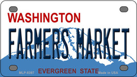 Farmers Market Washington Novelty Mini Metal License Plate Tag - £11.72 GBP