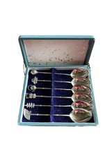 Exquisite Set of 6 Vintage Japanese Sterling Silver Coffee Spoons - $121.00
