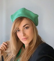 French green beret , crochet beret hat, one size , unisex hat, handmade ... - £78.79 GBP