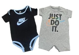 Nike Infant 1 Piece Bodysuit (set Of 2) Size 3 Months Great Condition  - £14.51 GBP