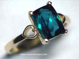 Flawless Blue Tourmaline 14k Gold Heart Ring, 2.81 carats Indicolite 14K Gold  - £2,305.27 GBP