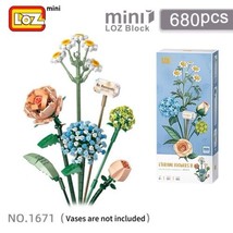 Loz Brick Miniture Building Block Flower Bouquet Eternal Flowers 680 Pcs NEW - £10.96 GBP