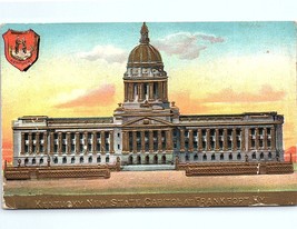 Postcard Kentucky New State Capitol At Frankfort, KY Gold Gild Embossed 1911 - £6.65 GBP